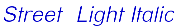 Street  Light Italic लिपि
